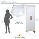 Ver imagem 3 de Lavanderia Modulada 1 Armário Multiuso e Armário Aéreo São Gonçalo