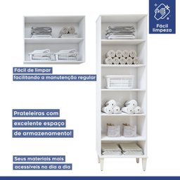 Lavanderia Modulada 1 Armário Multiuso e Armário Aéreo São Gonçalo - 5
