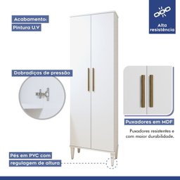 Lavanderia Modulada 1 Armário Multiuso e Armário Aéreo São Gonçalo - 4