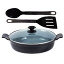 Ver imagem 1 de Frigideira Preto Liso Antiaderente Cerâmica Talher 02 AA30cm
