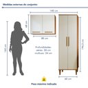 Ver imagem 3 de Lavanderia Modulada 1 Armário Multiuso e Armário Aéreo São Gonçalo
