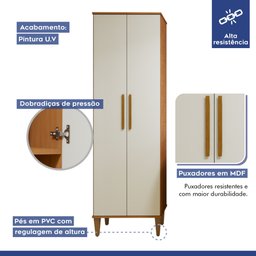 Lavanderia Modulada 1 Armário Multiuso e Armário Aéreo São Gonçalo - 4
