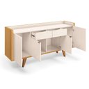 Ver imagem 6 de Painel para Tv Suspenso Evo com Buffet Melodia Cinamomo Off White – Hb Móveis
