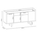 Ver imagem 7 de Painel para Tv Suspenso Evo com Buffet Melodia Cinamomo Off White – Hb Móveis