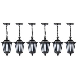 6 Arandelas Teto Pendentes Externas Coloniais Gregas Preto Dital Clássico - 1 6 Arandelas Teto Pendentes Externas Coloniais Gregas Preto Dital Clássico - 1