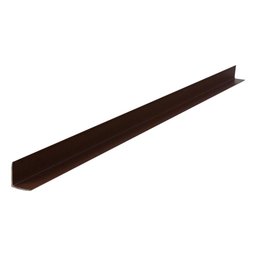 Cantoneira L PVC Protetor de Canto 25x25mm Barra 300cm 15 UN AZN - Marrom - 3