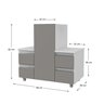 Gabinete Banheiro Coluna para Encaixe Branco / Cinza - 3