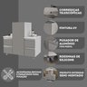 Gabinete Banheiro Coluna para Encaixe Branco / Cinza - 4