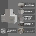 Ver imagem 4 de Gabinete Banheiro Coluna para Encaixe Branco / Cinza