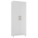 Ver imagem 7 de Guarda Roupa Casal Panamá com Cômoda Texas e Armário Multiuso Jade Branco Brilho– Moval
