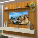 Ver imagem 1 de Painel para TV até 85 Polegadas Ripado sem LED 3 Gavetas 230cm 100% MDF Nobre
