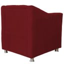 Ver imagem 3 de Poltrona Decorativa Tillak Tilla em Suede para Sala de Estar, Consultório e Recepção - Bordô