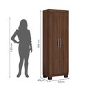 Ver imagem 3 de Armário Multiuso 2 Portas com Chave Asteca Valdemóveis Chocolate
