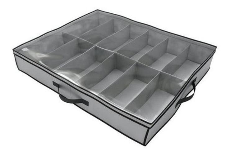Organizador Porta 12 Sapatos Tampa Embaixo da Cama Euro Home - 1