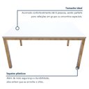 Ver imagem 5 de Conjunto Sala de Jantar 6 Lugares Retangular Tampo MDF 160x85cm Mesa Smart com Cadeiras Mono Branco