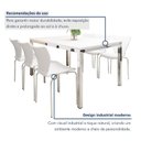 Ver imagem 6 de Conjunto Sala de Jantar 6 Lugares Retangular Tampo MDF 160x85cm Mesa Smart com Cadeiras Mono Branco