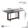 Conjunto Sala de Jantar Mesa 160x90cm Base Pérola Tampo Mdf Laca com Vidro Napoli - 3