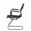 Ver imagem 4 de Cadeira Interlocutor Secretária Pés Fixos Esteirinha Preta