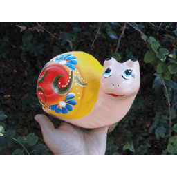Caracol para Jardim em Cerâmica Pintado a Mão - 2