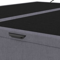Base Cama Box Baú  King Size Veludo Cinza SkyBox - 5
