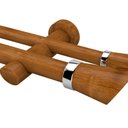 Ver imagem 1 de Kit Varão para Cortina Duplo Completo 28x19mm 3 Metros com 2 Emendas Alemão