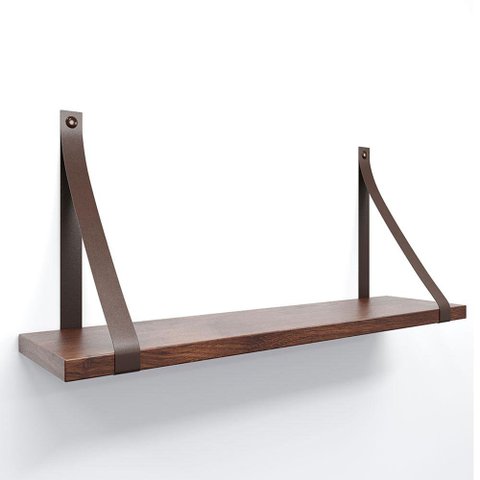 Prateleira em MDF Castanho 60x15cm com Alça Café