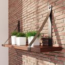 Ver imagem 2 de Prateleira em MDF Castanho 60x15cm com Alça Café