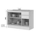 Ver imagem 3 de Gabinete Cozinha Modulado Fineze 1PTA 4GAVS c/Tampo 120cm Areia Henn