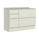 Ver imagem 2 de Gabinete Cozinha Modulado Fineze 1PTA 4GAVS c/Tampo 120cm Areia Henn