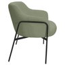 Poltrona Decorativa Jade Base Aço Preto Bouclé Verde Claro - Nexta Casa - 7