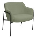 Ver imagem 1 de Poltrona Decorativa Jade Base Aço Preto Bouclé Verde Claro - Nexta Casa