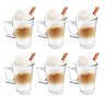 Jogo com 6 Xícaras 230ml Grande Cappuccino Alça Quadrada - 1