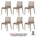 Ver imagem 1 de Kit 6 Cadeiras Gruvyer Nude Sala Cozinha Jantar