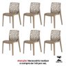 Kit 6 Cadeiras Gruvyer Nude Sala Cozinha Jantar - 1