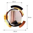 Ver imagem 4 de Espelho decorativo de parede redondo com moldura Premium Meteora Preto