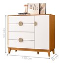 Ver imagem 3 de Shoe Dresser Ipê Natural Cinamomo/Branco