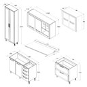 Ver imagem 4 de Armário de Cozinha Completo Ditália Aspen 5 Peças CV/BR A10