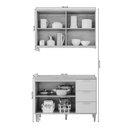 Ver imagem 3 de Cozinha Modulada 2 Peças com 1 Balcão e 1 Armário Aéreo Elena Cinamomo/Platina