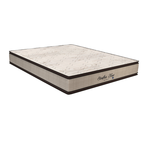 Colchão Full Twin Size Molas Pocket Ensacadas Starflex New 30x108x198cm Orthoflex Bege/Marrom