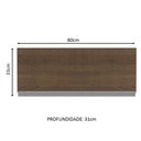 Ver imagem 7 de Aéreo Glamy 80cm 1 Porta Suspensa Rustic/Branco Madesa
