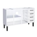 Ver imagem 2 de Gabinete / Balcão Ju em Aço para Pia de 1.50m 4 Gavetas e 3 Portas Cor Branco Cmax