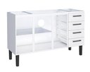 Ver imagem 2 de Gabinete / Balcão Ju em Aço para Pia de 1.50m 4 Gavetas e 3 Portas Cor Branco Cmax