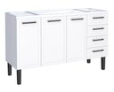Ver imagem 1 de Gabinete / Balcão Ju em Aço para Pia de 1.50m 4 Gavetas e 3 Portas Cor Branco Cmax