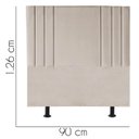 Ver imagem 3 de Cabeceira Cama Box Solteiro Estofada Grécia 90cm Linho:bege