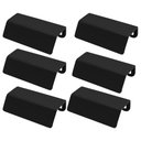 Ver imagem 1 de Conjunto 6 Puxadores Pv22 80 Alça de Sobrepor Preto Fosco para Móveis Armários Gavetas