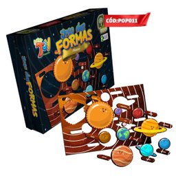 Brinquedo Jogo Das Formas Planetas + 3 Anos Paper Toy - 2