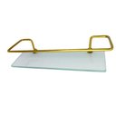 Ver imagem 2 de Porta Shampoo Reto Dourado com Vidro Incolor