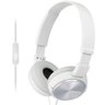 Fone de Ouvido Sony Mdr Zx310apbz com Microfone - Branco Prata - Cabo 1.2m - 1