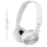 Fone de Ouvido Sony Mdr Zx310apbz com Microfone - Branco Prata - Cabo 1.2m - 2