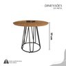 Conjunto Sala de Jantar Mesa Redonda 100cm Base Omega Tampo Mdf Napoli - 3